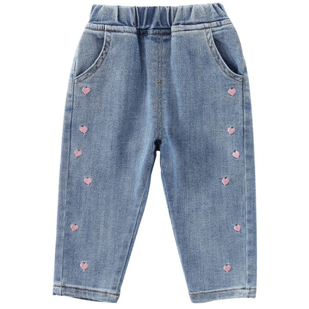 Toddler Girl Boy Loose Jeans Straight Leg Basic Denim Pants | Toddler girl,  Loose jeans, Denim fabric